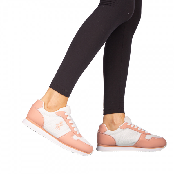 Γυναικεία αθλητικά παπούτσια   Corny λευκά  με ροζ - Kalapod.gr